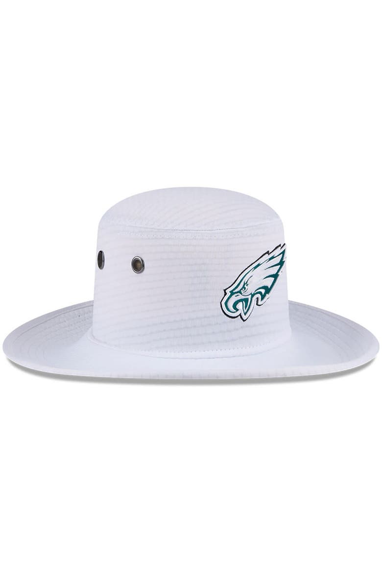 New Era Men's New Era White Philadelphia Eagles 2024 NFL Training Camp Panama Bucket Hat, Alternate, color, White