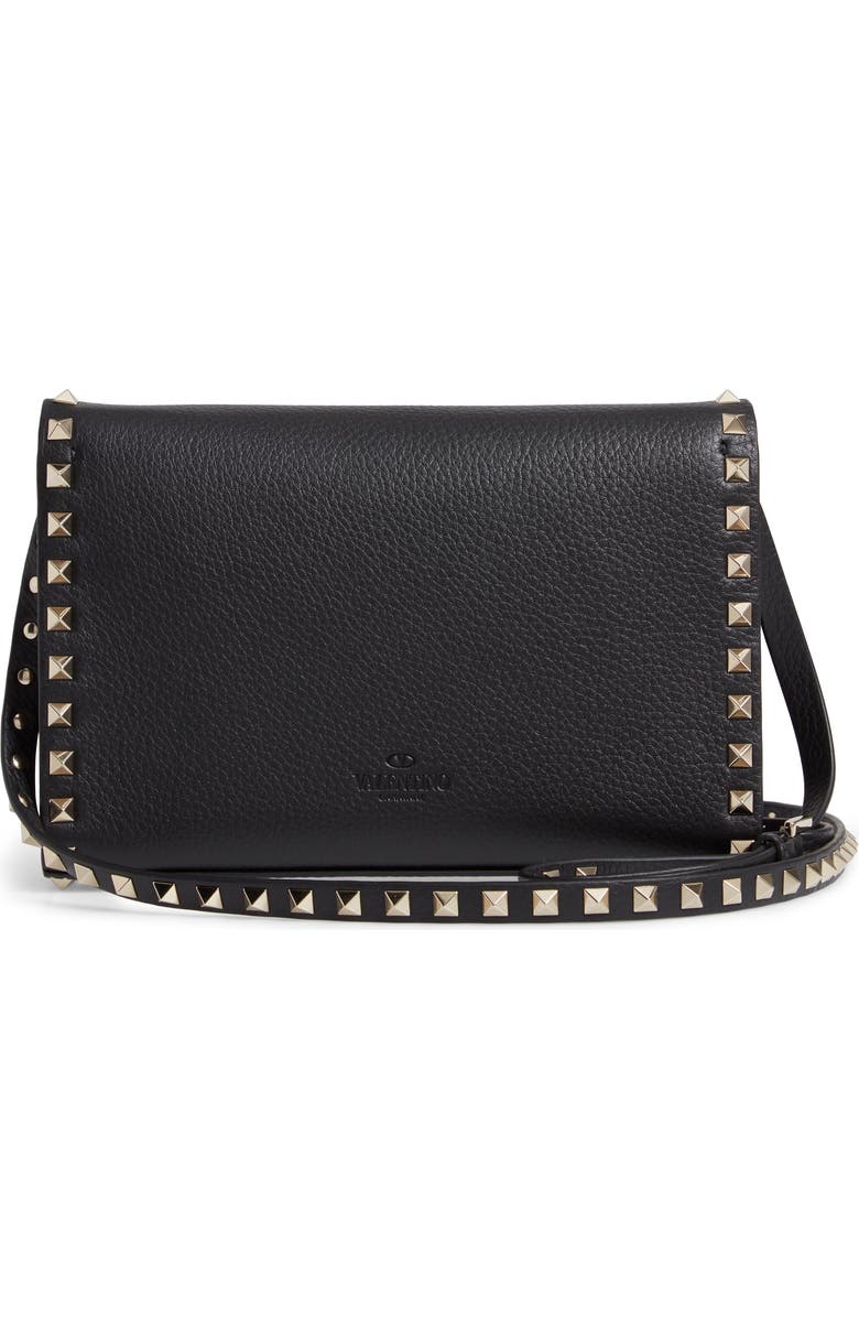 Valentino Garavani Medium Rockstud Leather Shoulder Bag, Alternate, color,