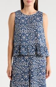 Vince Camuto Sleeveless Peplum Top