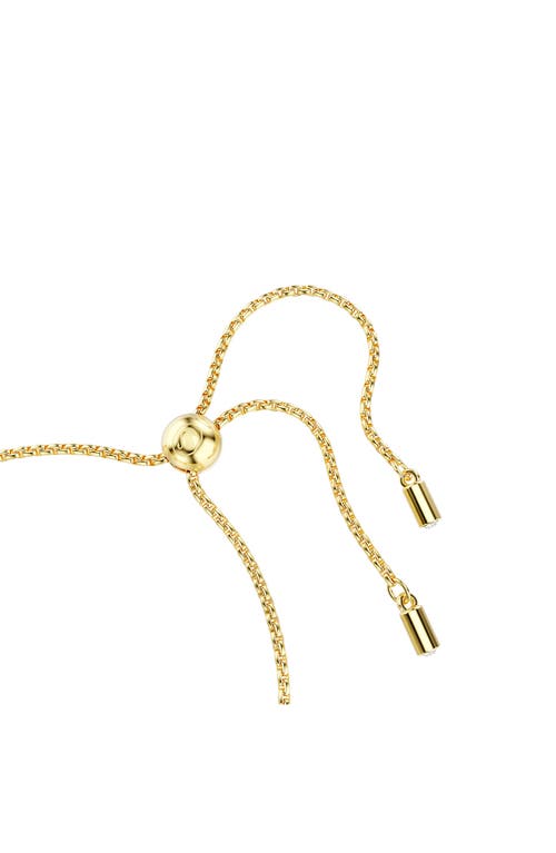 Swarovski Imber Crystal Bezel Slider Tennis Bracelet In Crystal/gold