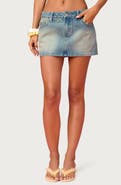 EDIKTED x Barbie Cutie Denim Miniskirt