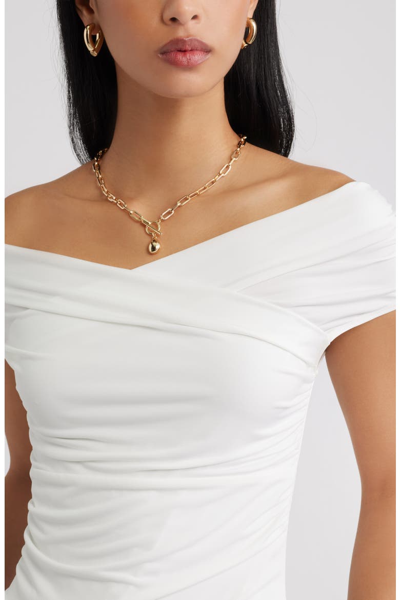 Crossover Off the Shoulder Top, Alternate, color, IVORY