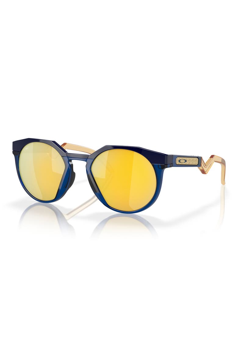 HSTN 52mm Prizm™ Gradient Polarized Round Sunglasses, Alternate, color, NAVY