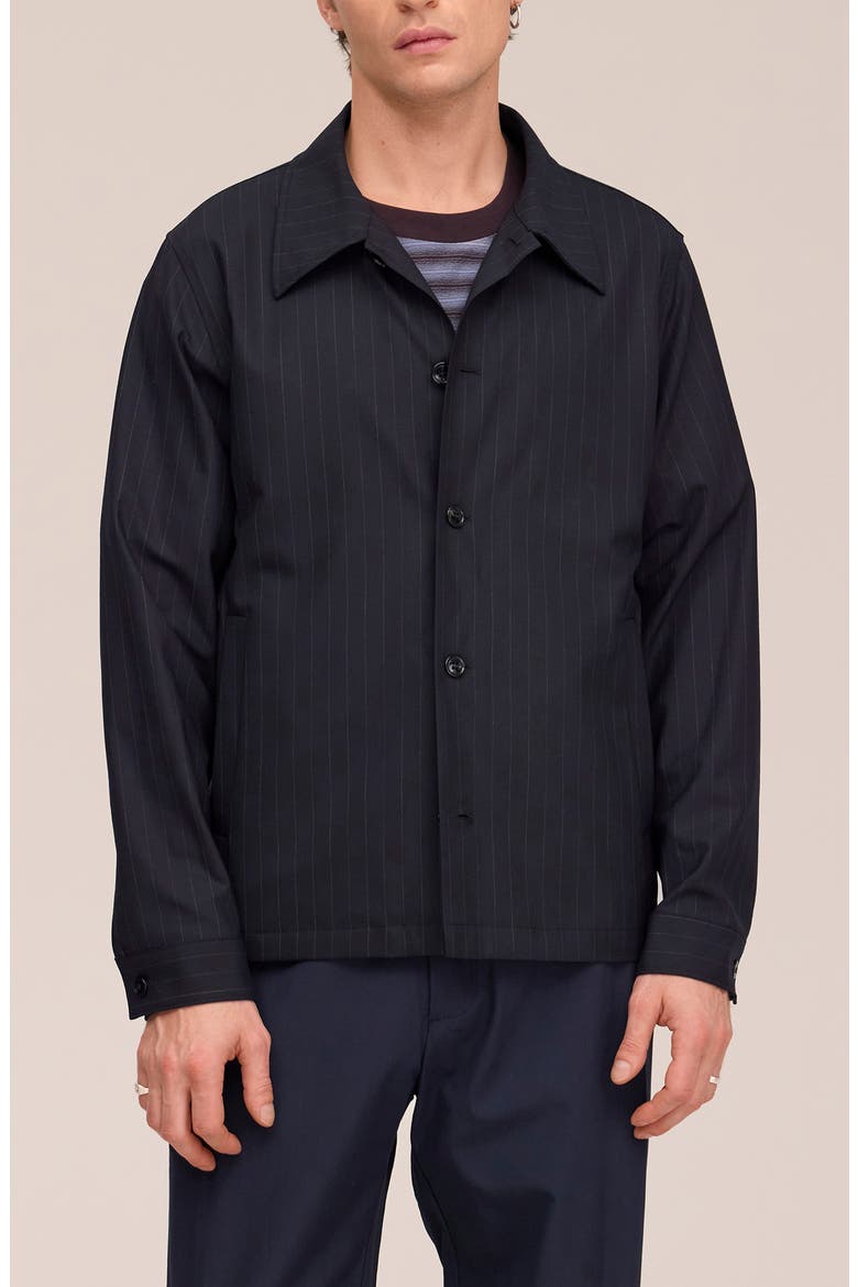 Zander Pinstripe Shirt Jacket, Alternate, color, NAVY STRIPE