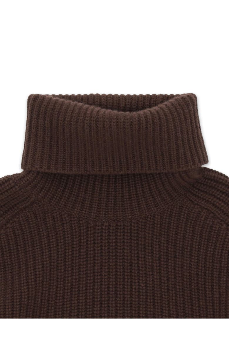 Fortela Cashmere Turtleneck Sweater, Alternate, color, Dark Brown