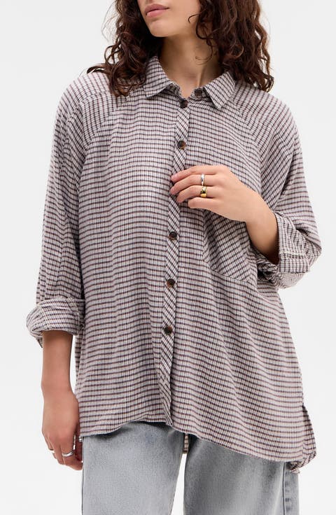 Brendan Check Oversize Button-Up Shirt