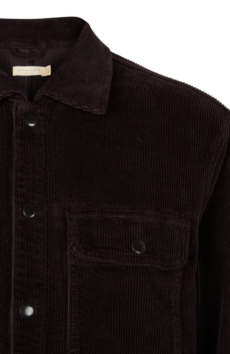 AllSaints Coronet Snap-Up Corduroy Jacket, Alternate, color, 