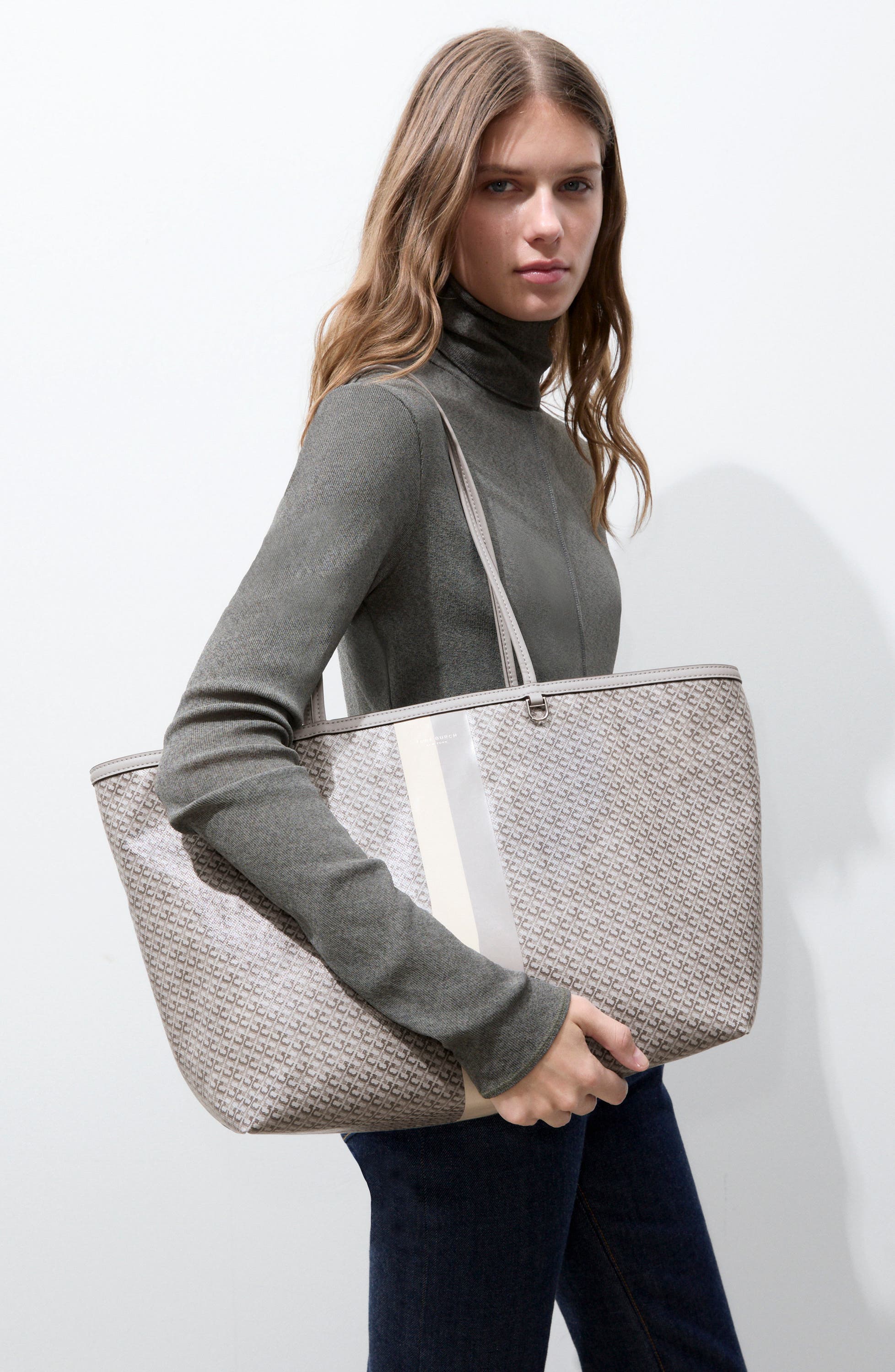 The Racer Tote, Alternate, color, FROST GRAY PRINTED