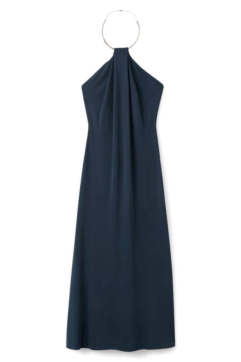 Choker Neck Sleeveless Dress, Main, color, NAVY