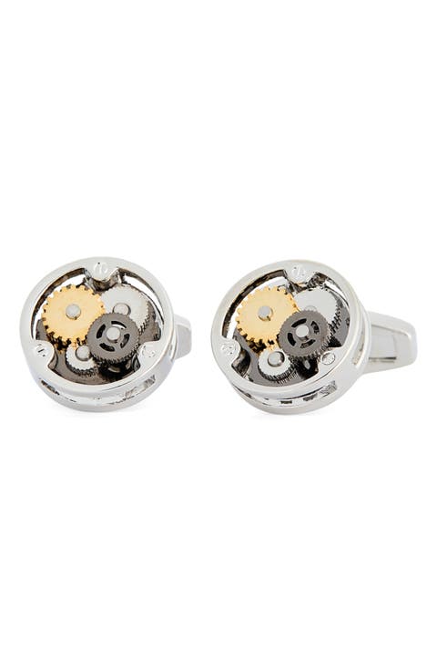 Gear Round Cuff Links