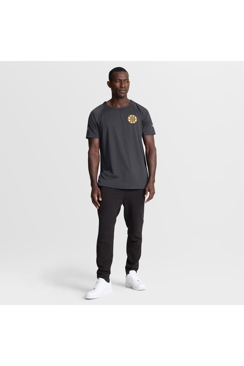 Men's Fanatics Charcoal Boston Bruins Authentic Pro Rink Raglan Performance T-Shirt, Alternate, color, Charcoal