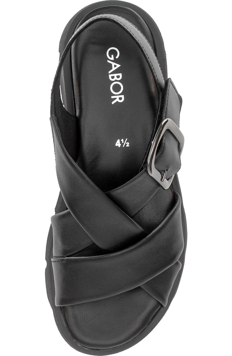 Gabor Ankle Strap Platform Sandal, Alternate, color, Black