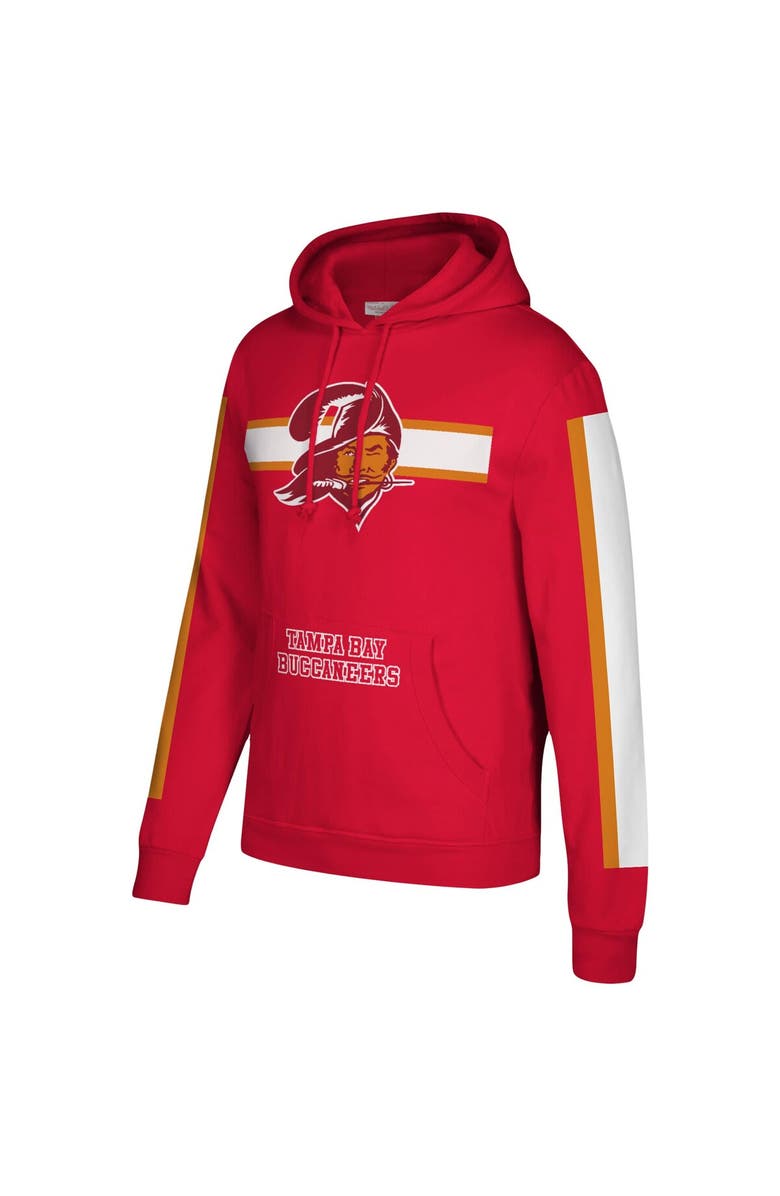 Mitchell & Ness Men's Mitchell & Ness Red Tampa Bay Buccaneers Three Stripe Pullover Hoodie, Alternate, color, Red