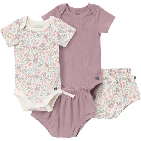 Coordinating Bodysuits & Shorts Set 4-Pack (Baby)