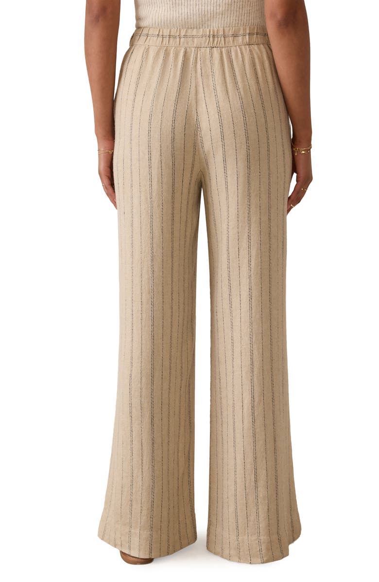 Faherty Riviera Stripe Linen Blend Pants, Alternate, color, Driftwood Stripe