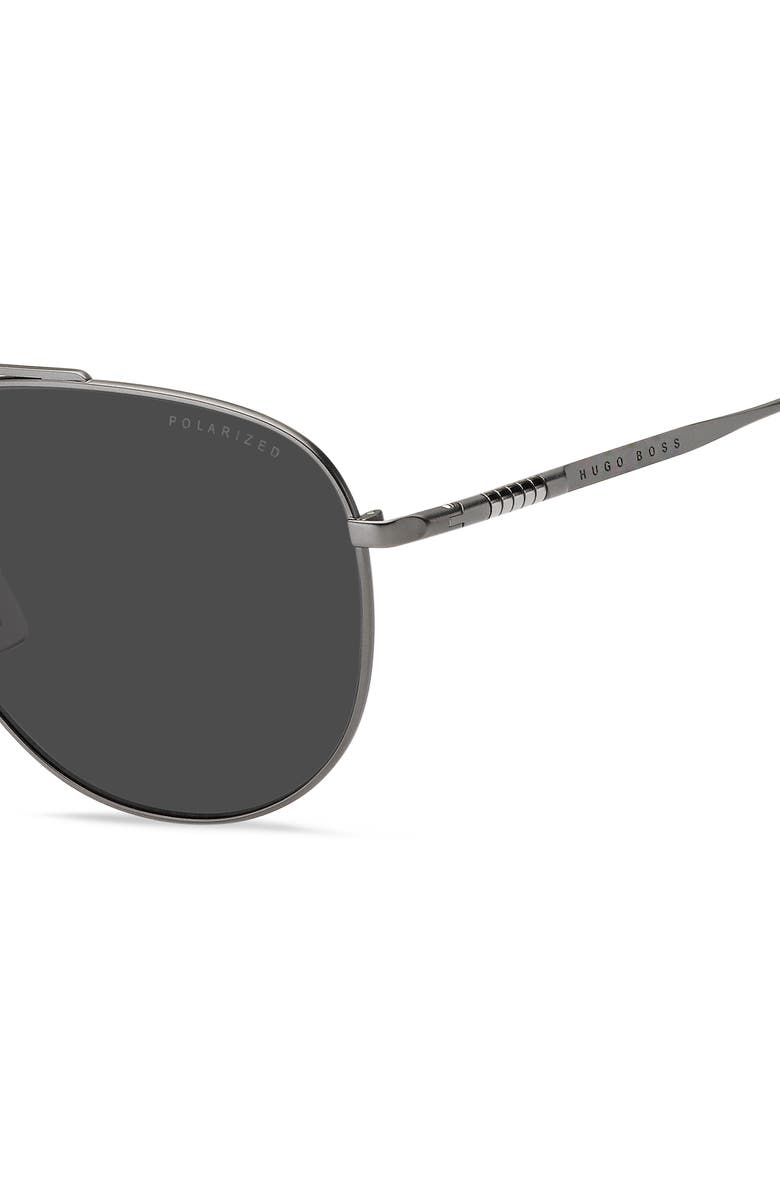 BOSS 63mm Polarized Aviator Sunglasses, Alternate, color, 