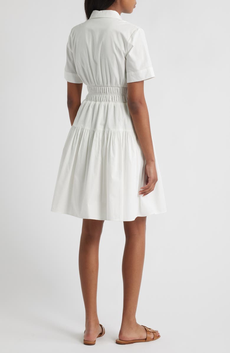 Vince Camuto Smocked Waist Tiered Shirtdress, Alternate, color, 