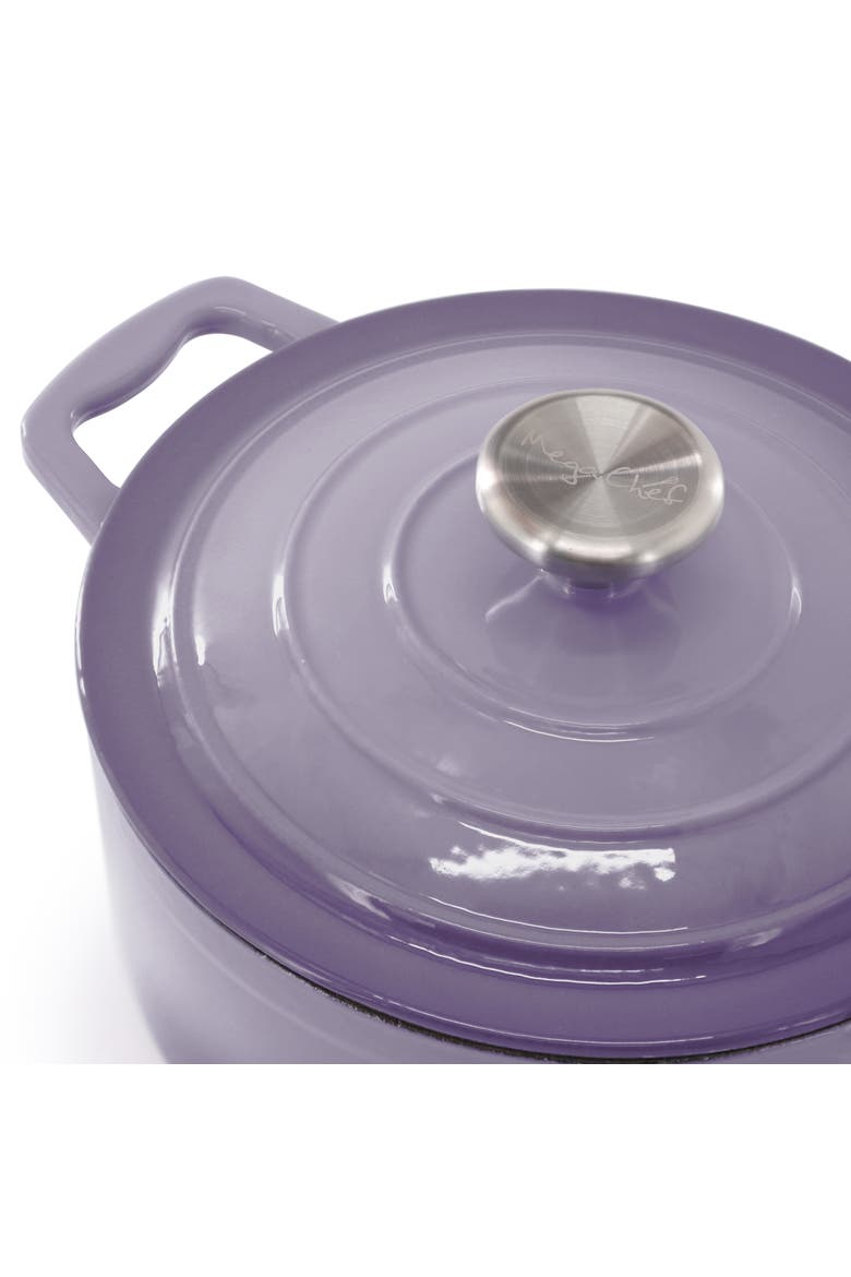 7 Piece Enameled Cast Iron Cookware Set, Alternate, color, Purple