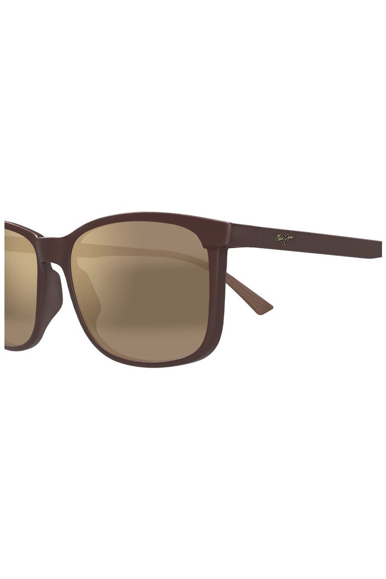 Hulili 57mm Polarized Rectangular Sunglasses, Alternate, color, BROWN/ BRONZE