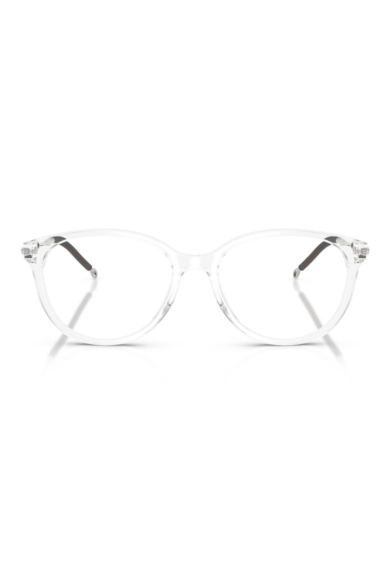 54mm Oval Optical Glasses, Main, color, CRISTAL SHINY / DEMO