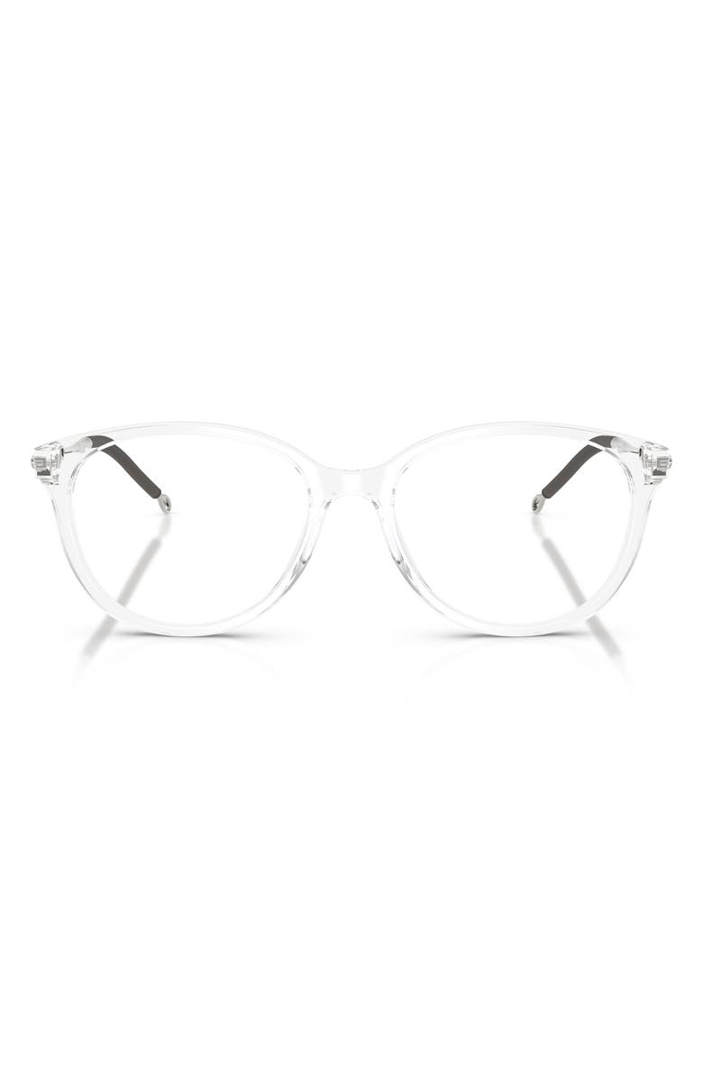DIESEL<sup>®</sup> 54mm Oval Optical Glasses, Main, color, Cristal Shiny / Demo