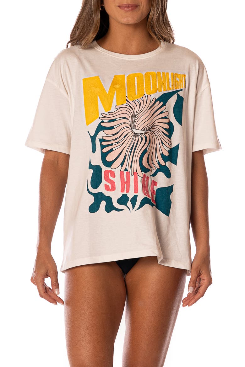 Beige Breeze Azalea Cotton Cover-Up T-Shirt, Main, color, OPEN WHITE