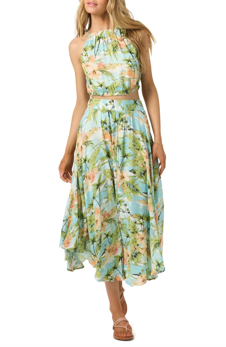 O'Neill Marnie Curved Hem Maxi Skirt, Alternate, color, 