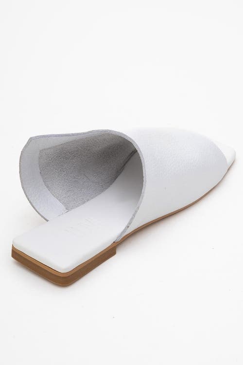 Forever & Always Shoes Orianna Leather Slide Sandal In White