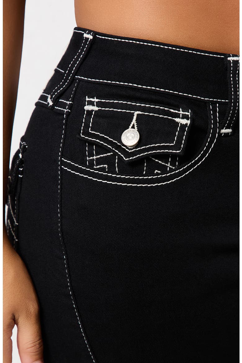 Joey Flap Pocket Flare Leg Jeans, Alternate, color, RINSE BLACK