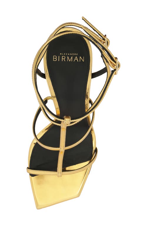 Alexandre Birman Amanda Cage Sandal In Gold
