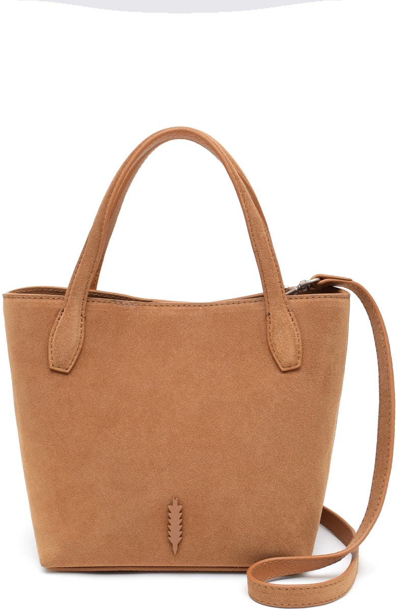 Thacker Asher Suede Crossbody Tote, Main, color, Hazelnut