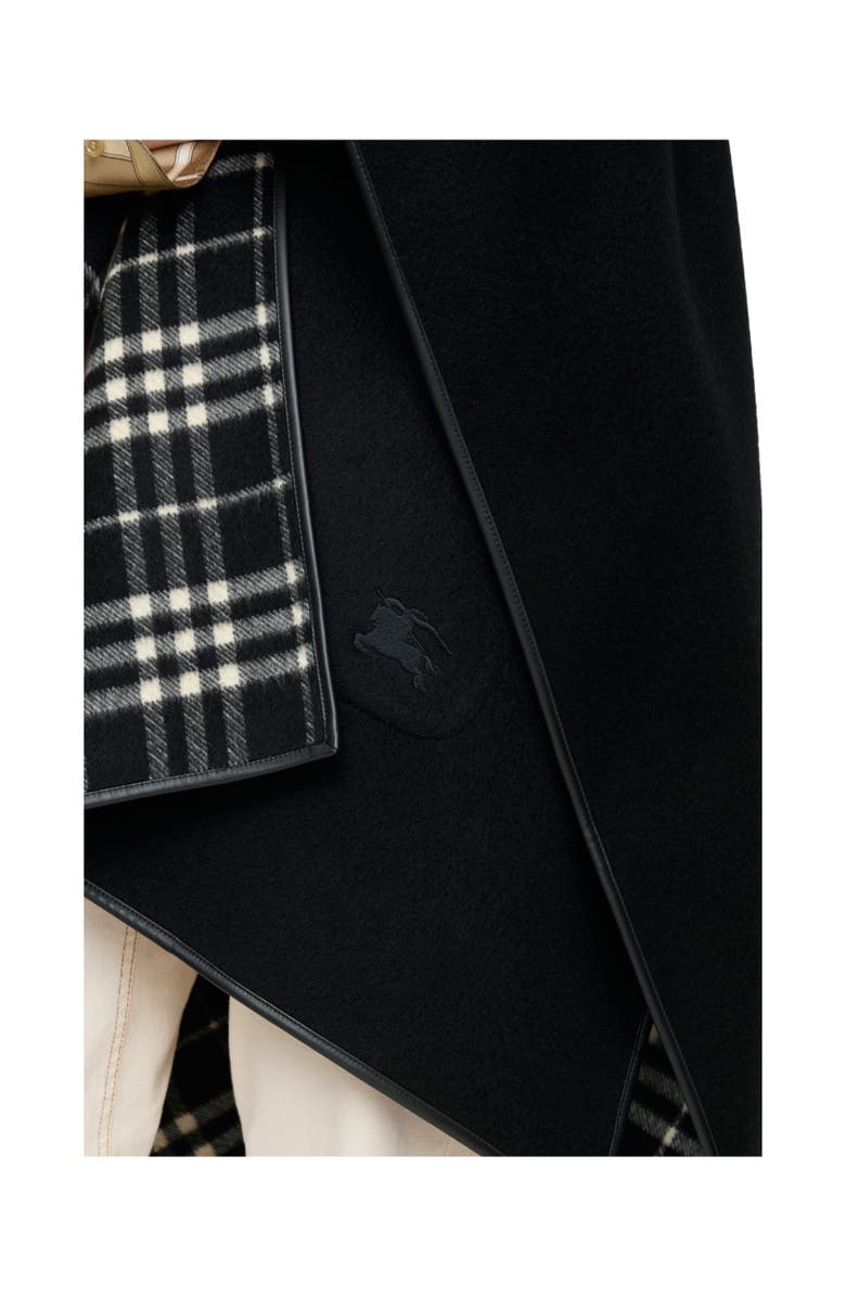 Burberry Check Cashmere Cape, Alternate, color, Black/Calico Beige