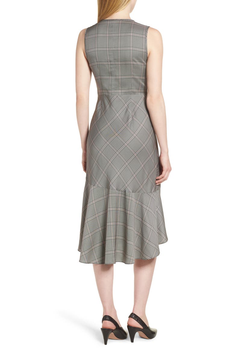 Seam Detail Sleeveless Check Dress, Alternate, color, BLACK YORK CHECK