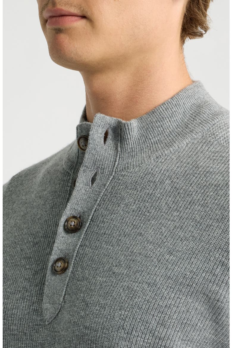 Brant Merino Wool & Cashmere Mock Neck Sweater, Alternate, color, OSLO GREY