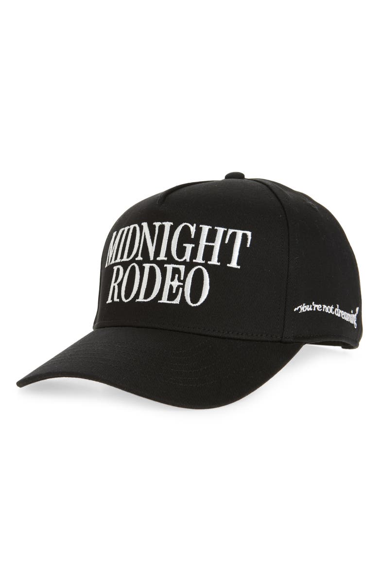 MIDNIGHT RODEO Classic Logo Baseball Cap, Main, color, Jet Black