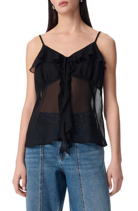 Justine Cascading Ruffle Chiffon Camisole