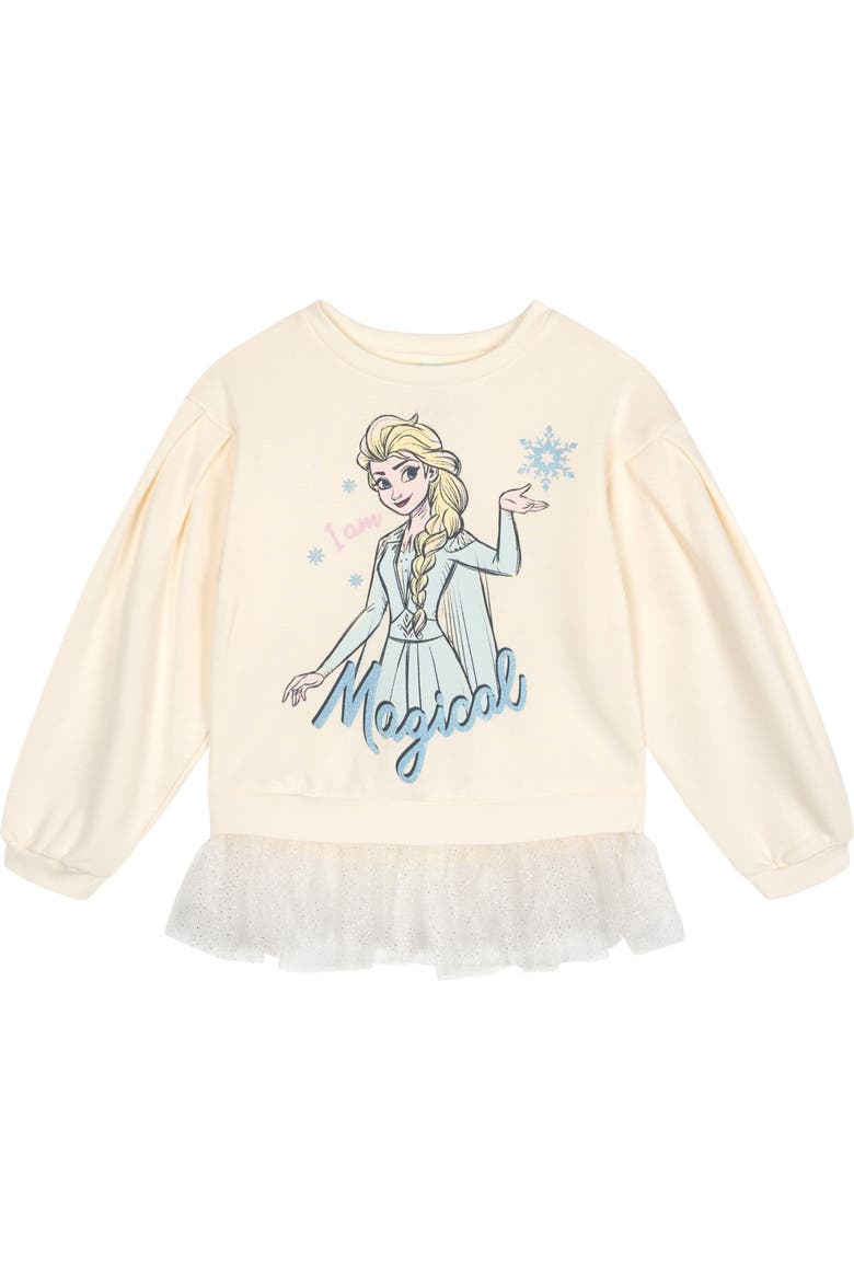 Frozen 2-piece Sweatshirt And Leggings Set (toddler, Little Kid & Big Kid), Alternate, color, Frozen White Blue