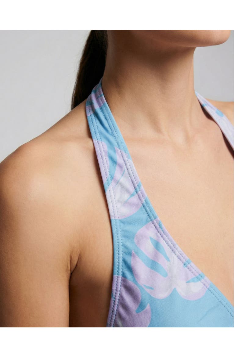 Monstera Floral Womens Bikini Top, Alternate, color, Monstera Floral Teal