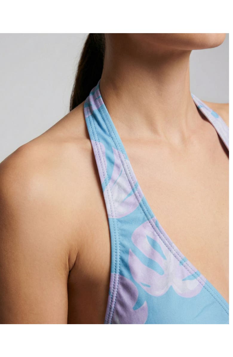 Lords of Harlech Monstera Floral Womens Bikini Top, Alternate, color, Monstera Floral Teal