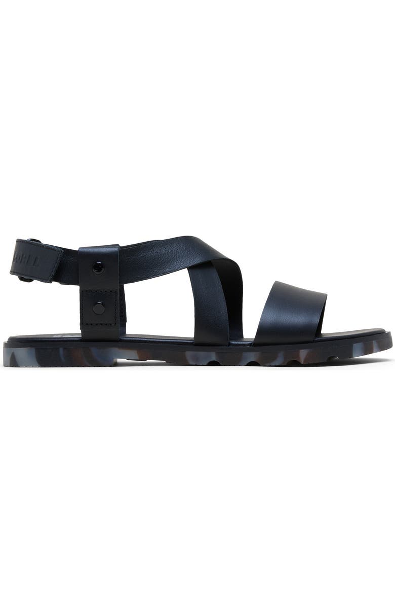 SOREL Ella III Crisscross Sandal, Alternate, color, Black/ Dark Graphite