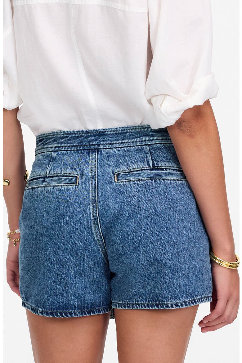 Denim Micro Mini Wrap Skort, Alternate, color, NORTHAM WASH
