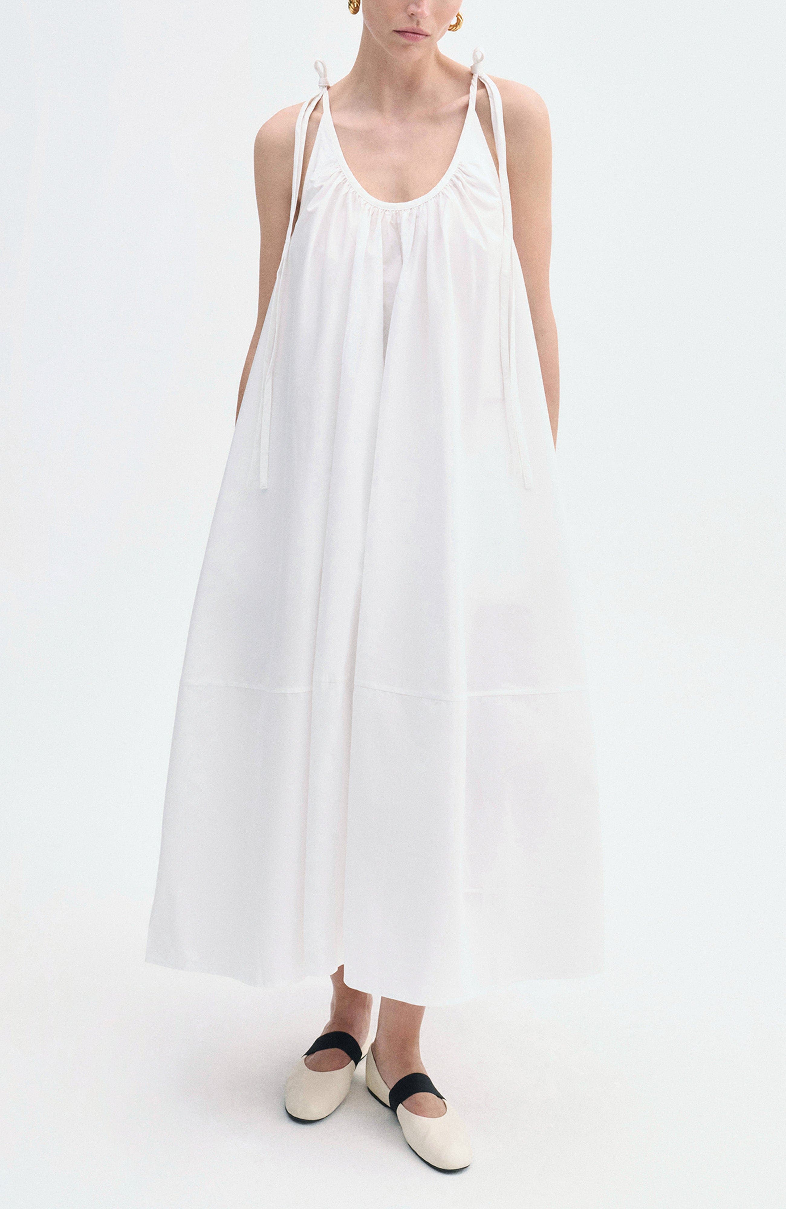 Gathered Halter Dress in Cotton Poplin - image 3