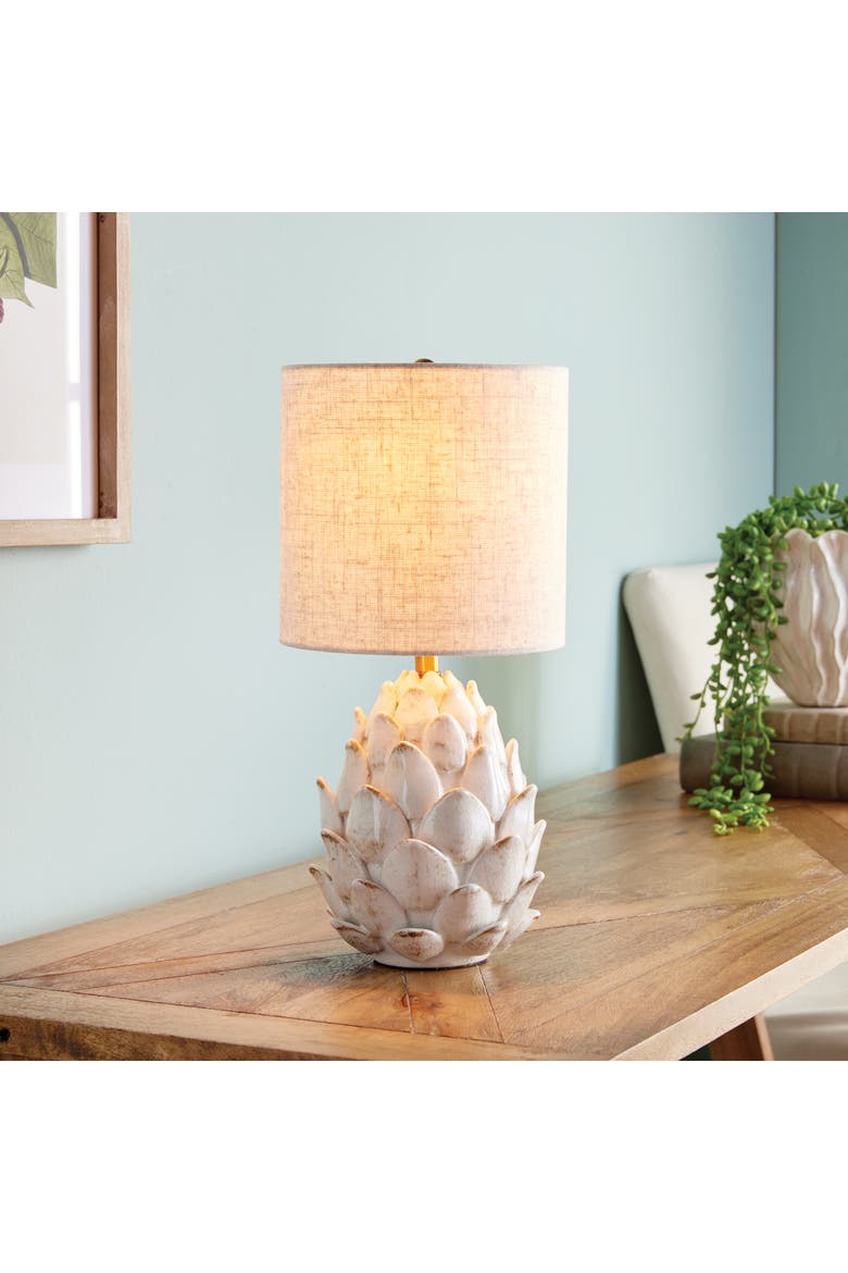 Declan Artichoke Lamp, Alternate, color, White