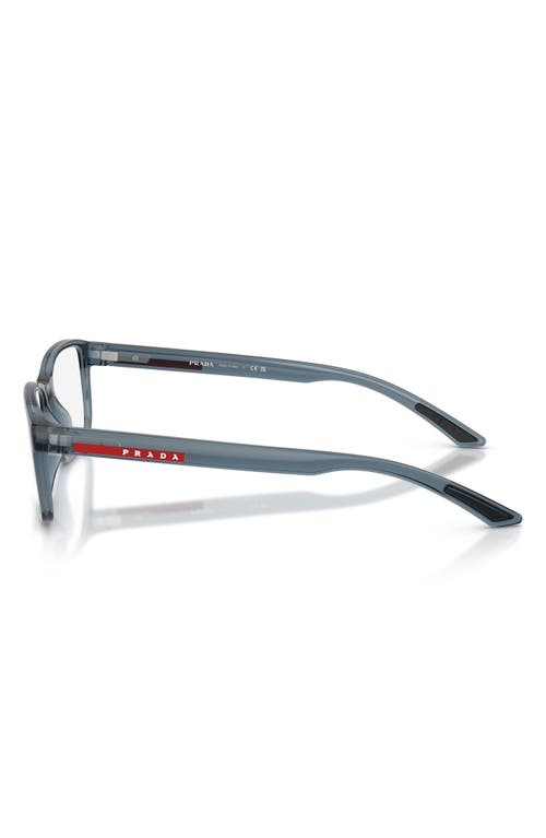 Prada Linea Rossa 55mm Pillow Optical Glasses In Gray