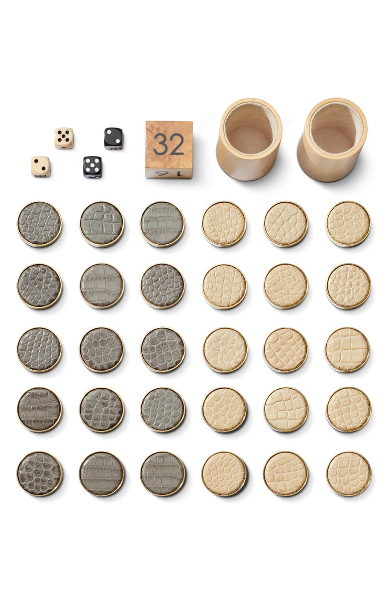 Aerin Croc Embossed Backgammon Set, Alternate, color, 