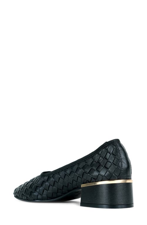 Kenneth Cole Birdie Woven Leather Pump In Black Woven Leather
