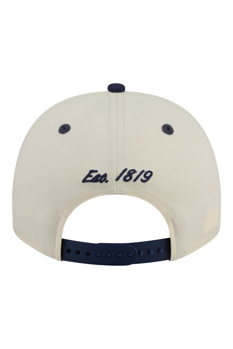 Men's New Era  Cream/Navy Virginia Cavaliers Two-Tone Arched 9FIFTY Snapback Hat, Alternate, color, Cream
