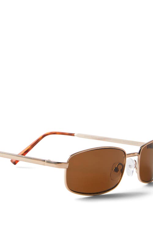 Cotton On Asha Metal Slim Wrap Around Sunglasses In Gold