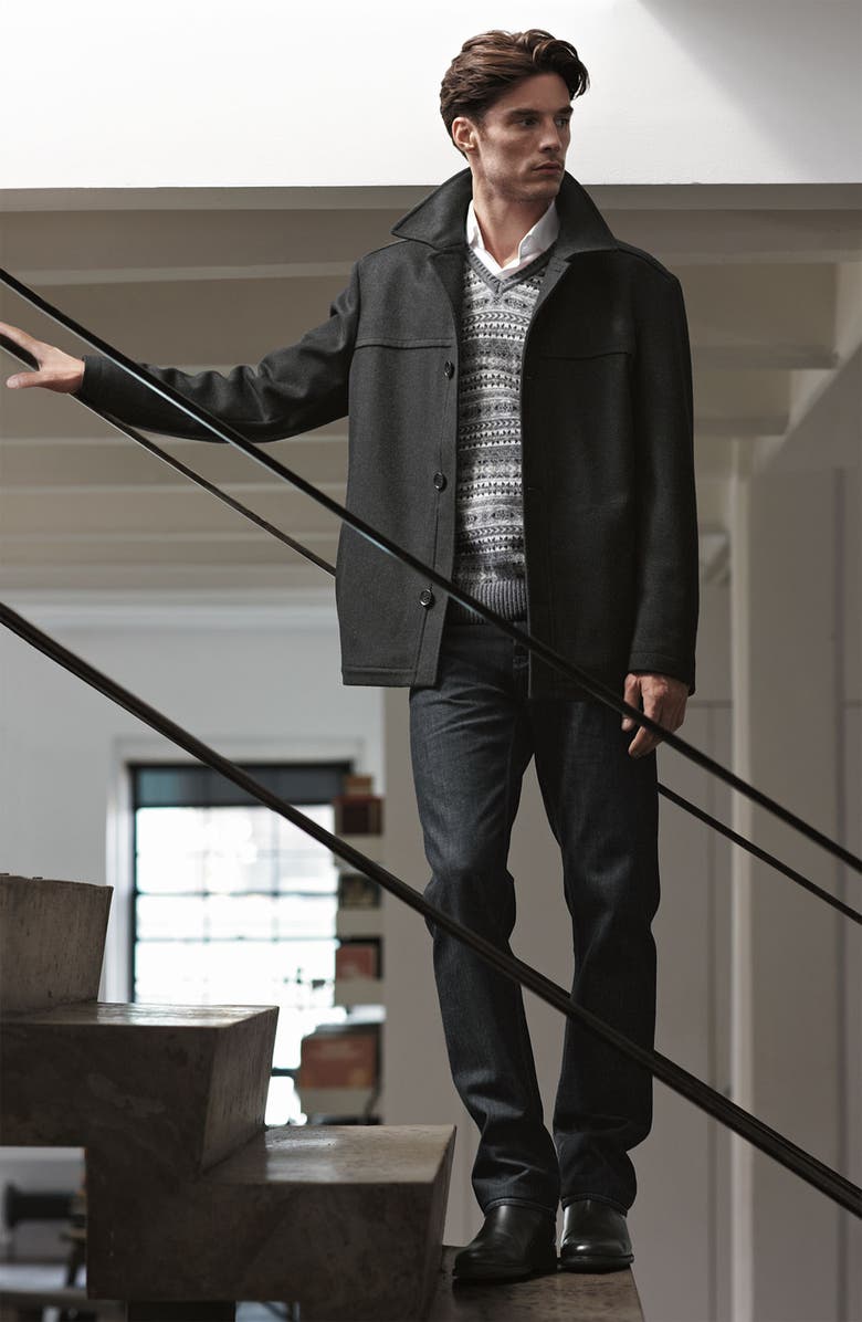 BOSS Black 'Chester' Regular Fit Wool Blend Coat, Alternate, color,