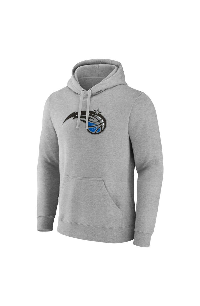 FANATICS Men's Fanatics Branded  Heather Gray Orlando Magic Primary Logo Pullover Hoodie, Alternate, color, 